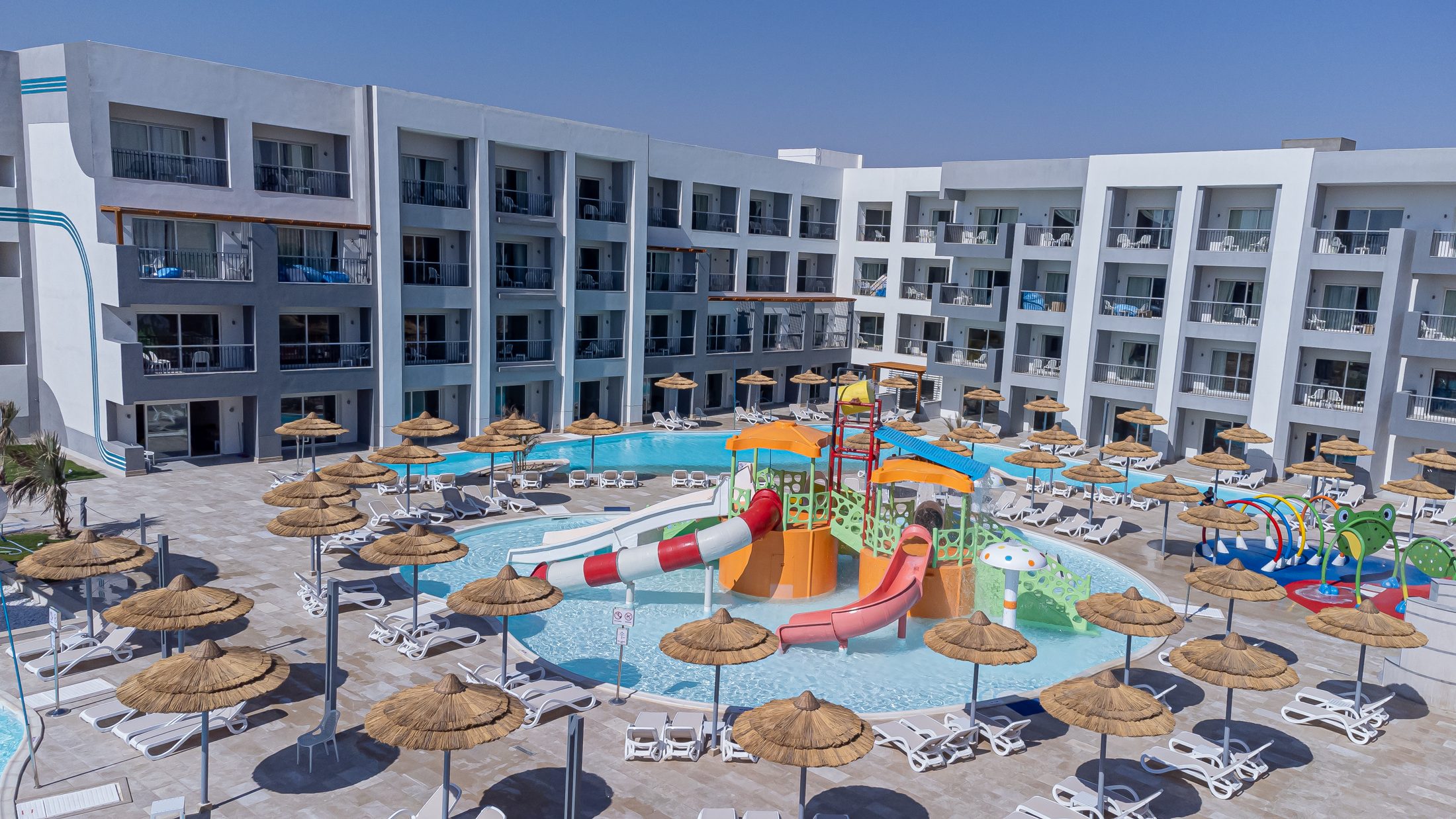 Pool and aquapark views