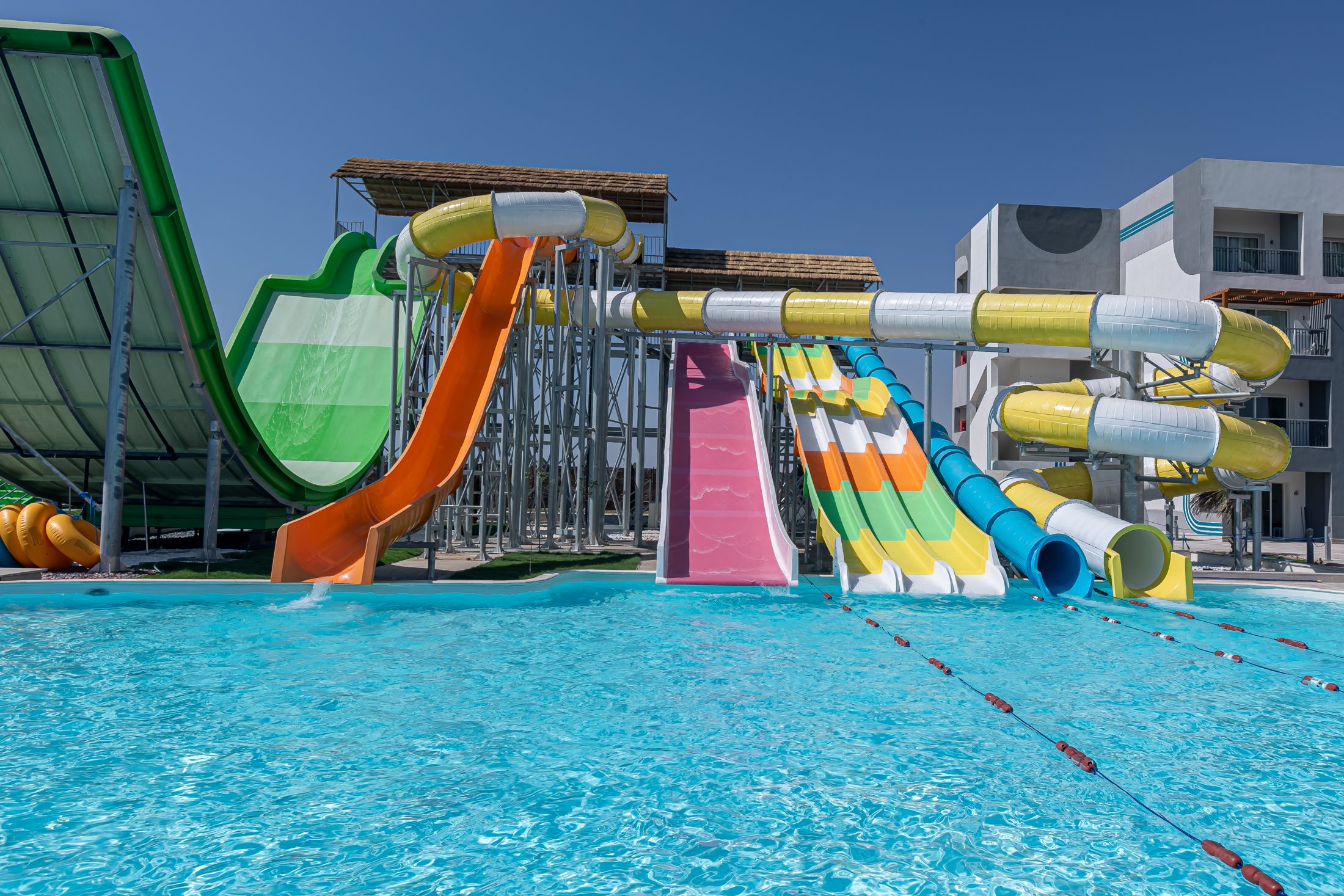 Pool and aquapark views
