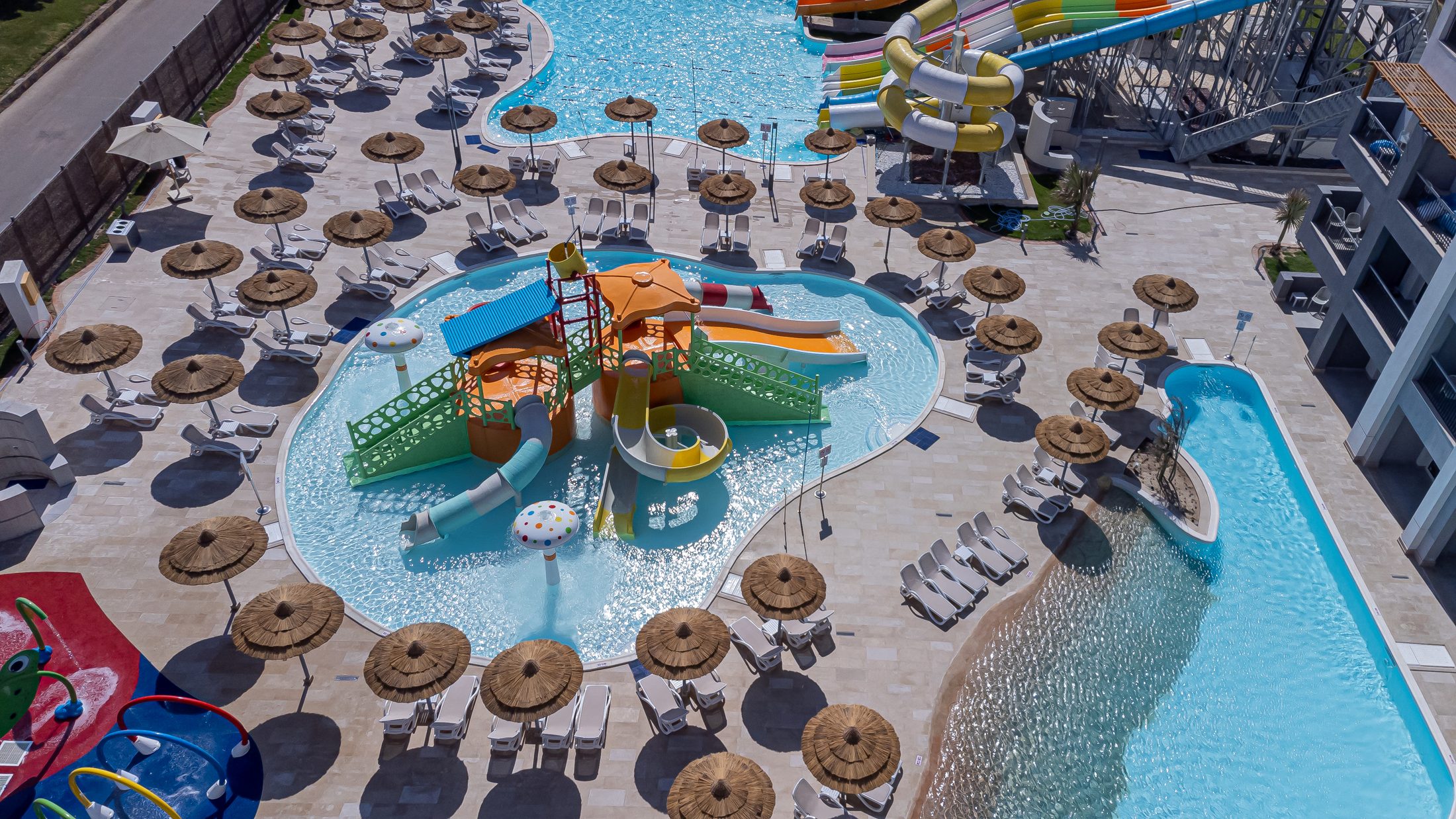 Pool and aquapark views