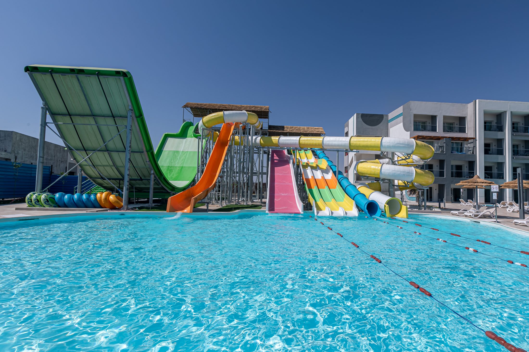 Pool and aquapark views