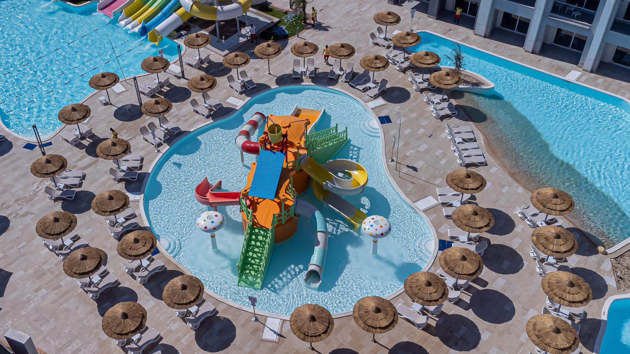Pool and aquapark views